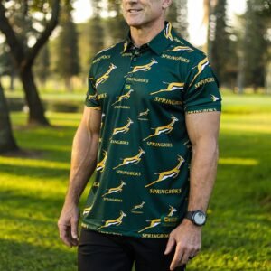 CA Springbok Golf Shirt | Green Bokke