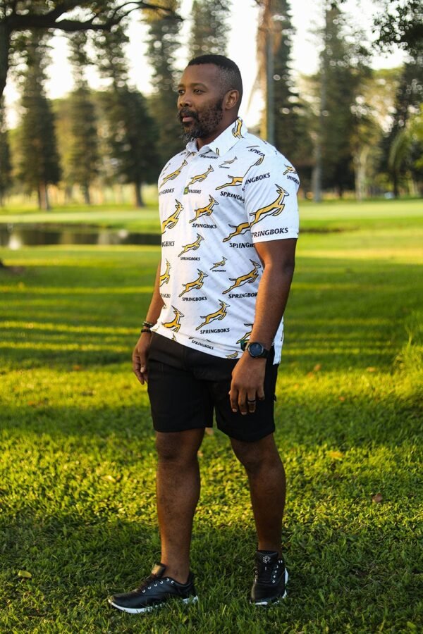 CA Springbok Golf Shirt | White Bokke - Image 6