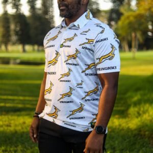 CA Springbok Golf Shirt | White Bokke