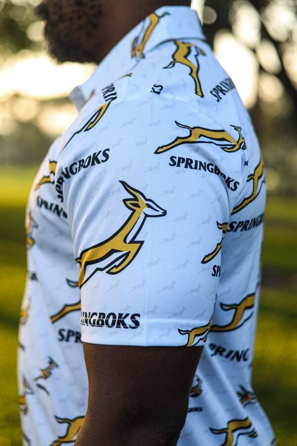 CA Springbok Golf Shirt | White Bokke - Image 4