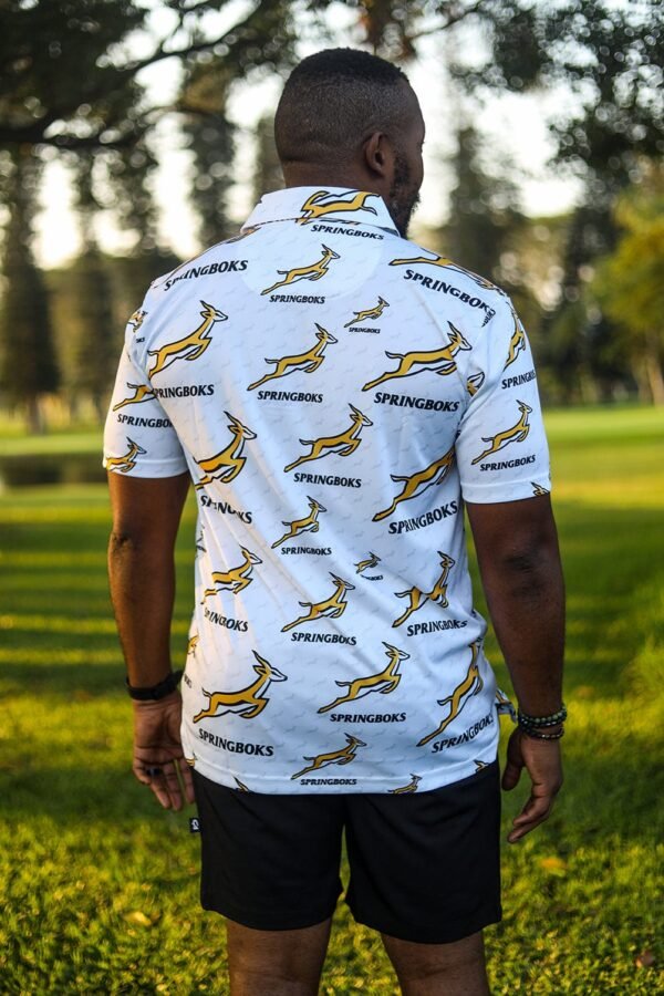 CA Springbok Golf Shirt | White Bokke - Image 3