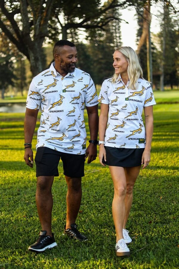 CA Springbok Golf Shirt | White Bokke - Image 2