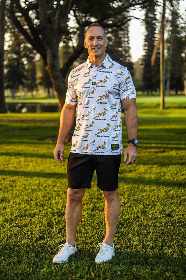 CA Springbok Golf Shirt | White Ethnic - Image 6