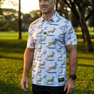 CA Springbok Golf Shirt | White Ethnic