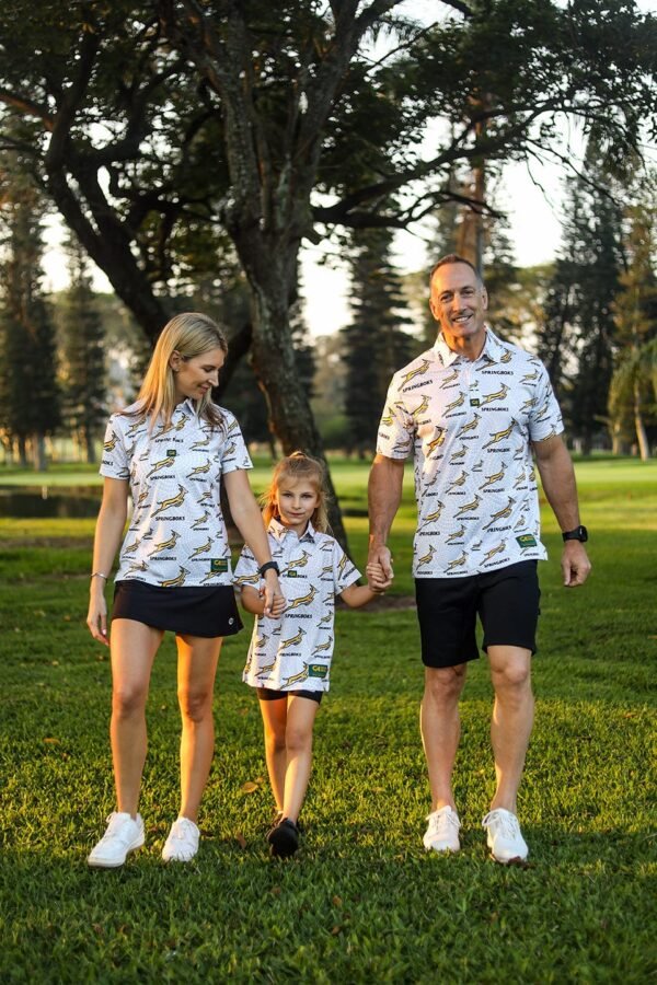 CA Springbok Golf Shirt | White Ethnic - Image 2