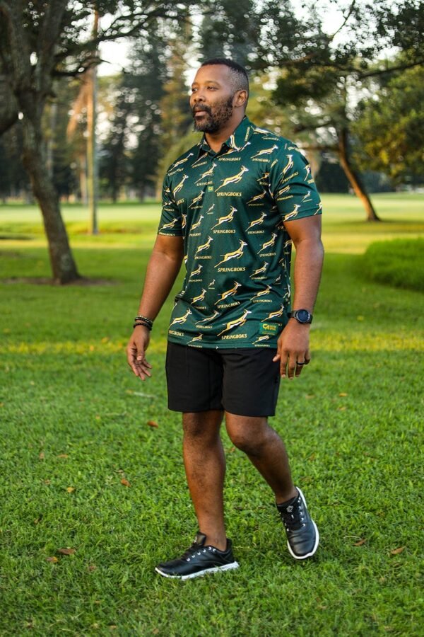 CA Springbok Golf Shirt | Green Ethnic - Image 5