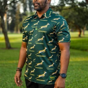 CA Springbok Golf Shirt | Green Ethnic