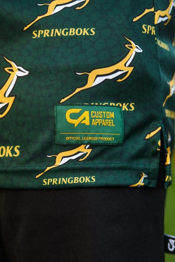 CA Springbok Golf Shirt | Green Ethnic - Image 4