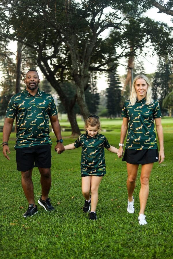 CA Springbok Golf Shirt | Green Ethnic - Image 2