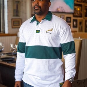CA Supporters Cotton Golfer L/Sleeve | White Ubunye