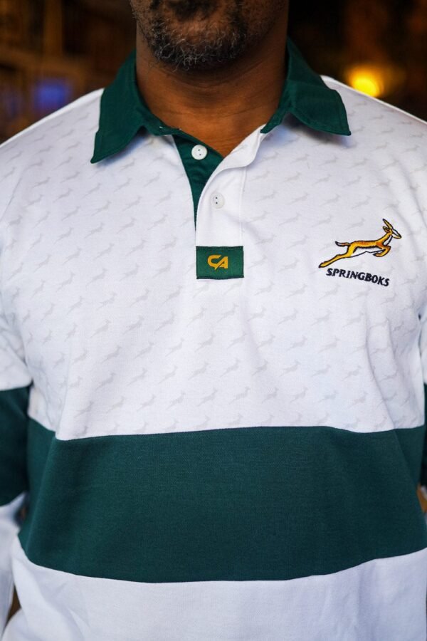 CA Supporters Cotton Golfer L/Sleeve | White Ubunye - Image 2