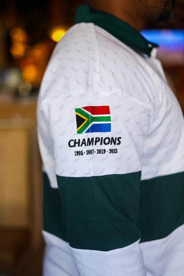 CA Supporters Cotton Golfer L/Sleeve | White Ubunye - Image 3