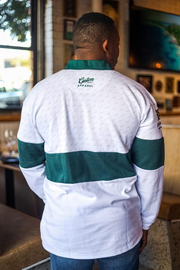 CA Supporters Cotton Golfer L/Sleeve | White Ubunye - Image 5