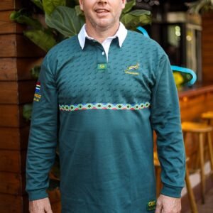 CA Supporters Cotton Golfer L/Sleeve | Green Amandla