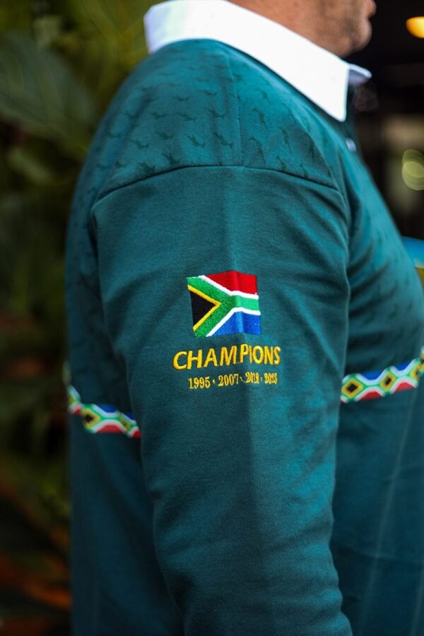 CA Supporters Cotton Golfer L/Sleeve | Green Amandla - Image 6
