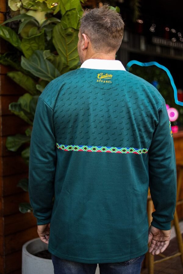 CA Supporters Cotton Golfer L/Sleeve | Green Amandla - Image 4