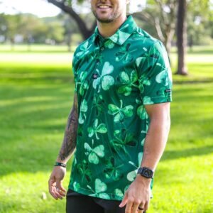 CA Funky Golf Shirt | Lucky Clovers