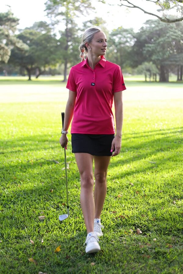 CA Ladies Iconic Golf Shirt | Cerise Pink - Image 5