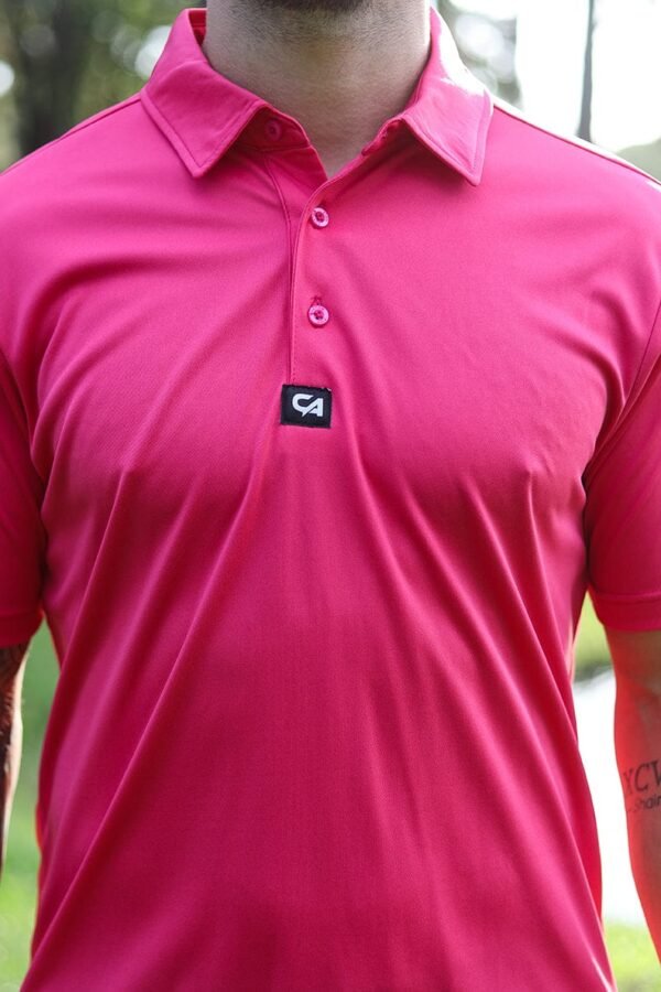 CA Iconic Golf Shirt | Cerise Pink - Image 5
