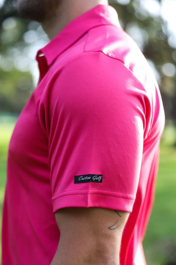 CA Iconic Golf Shirt | Cerise Pink - Image 3