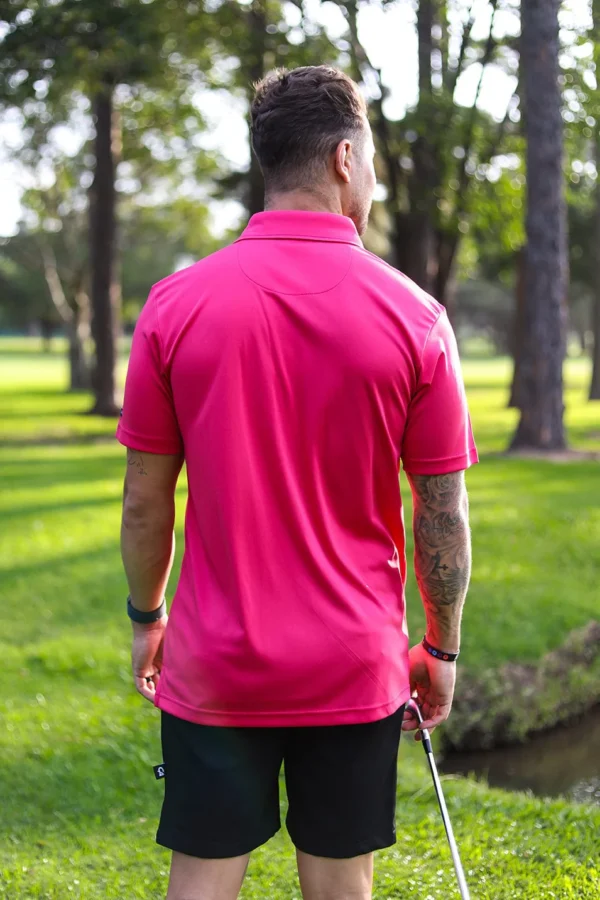 CA Iconic Golf Shirt | Cerise Pink - Image 2