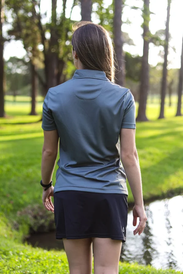 CA Ladies Iconic Golf Shirt | Dark Grey - Image 3