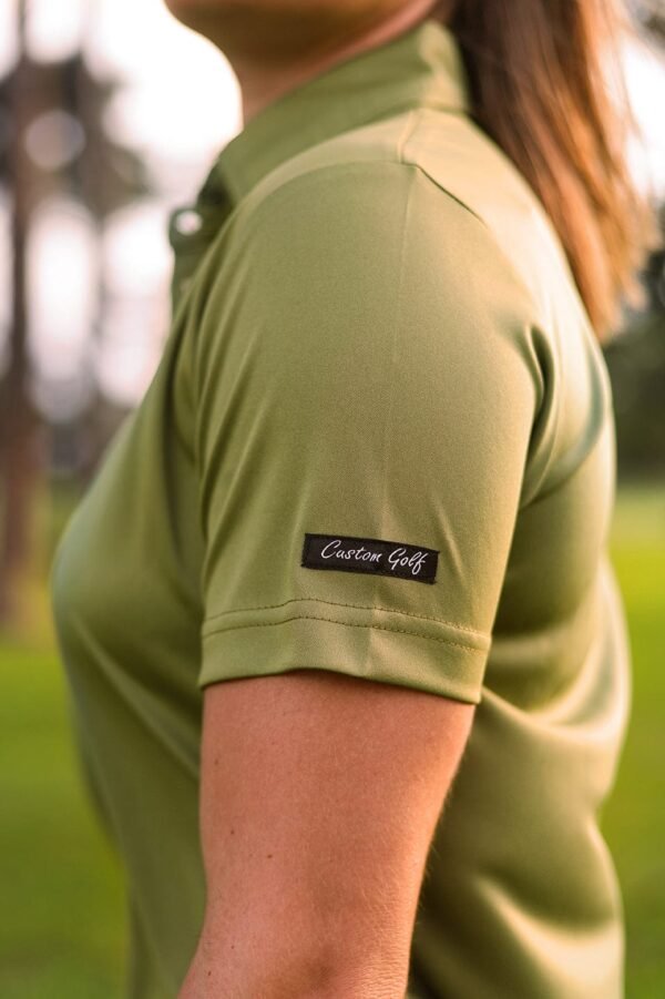 CA Ladies Iconic Golf Shirt | Army Green - Image 4