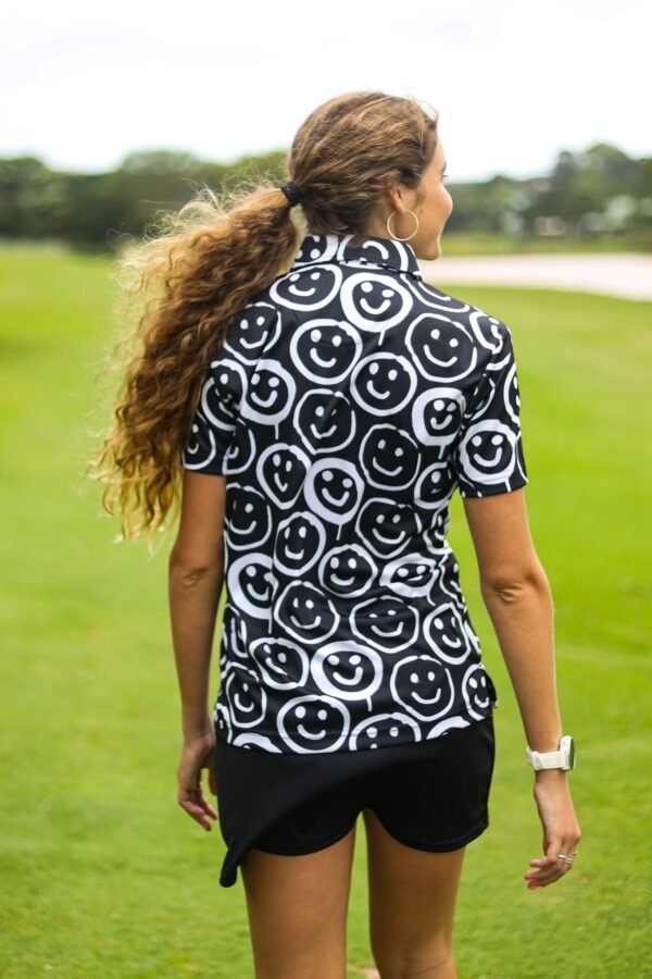 CA Ladies Funky Golf Shirt | Smiley - Image 3