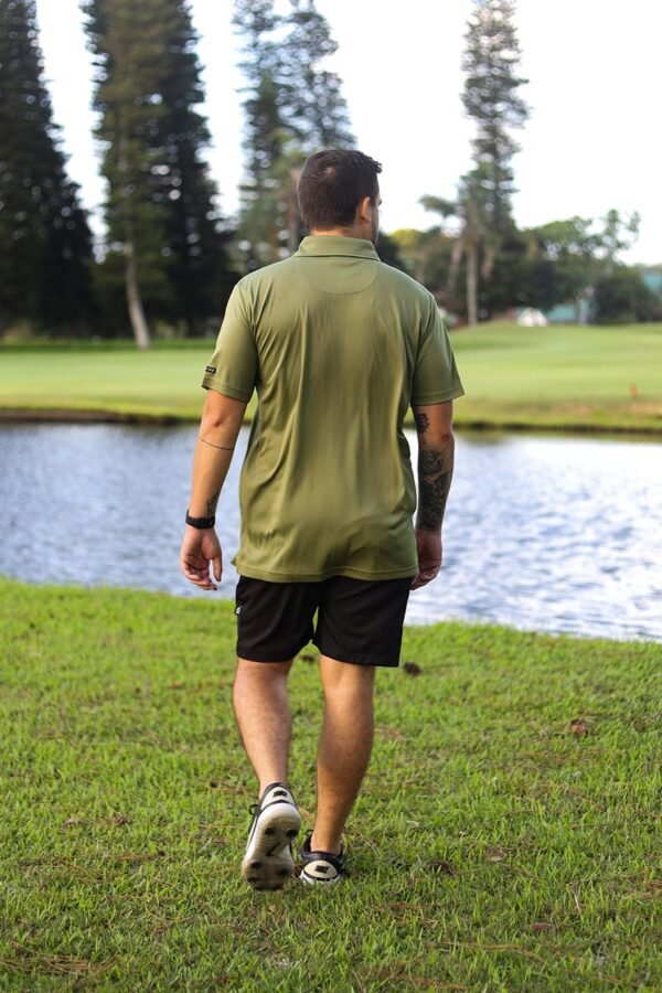 CA Iconic Golf Shirt | Army Green - Image 3