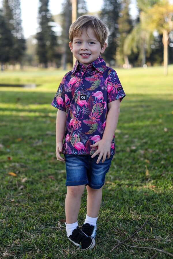 CA JNR Funky Golf Shirt | Vibrant Mingos - Image 5