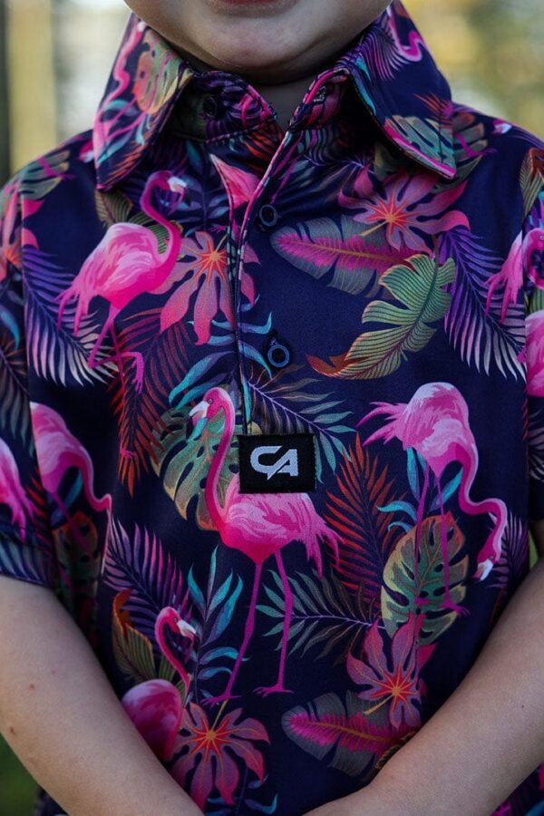 CA JNR Funky Golf Shirt | Vibrant Mingos - Image 4