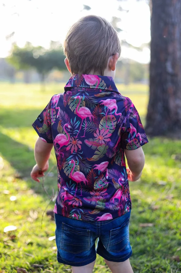 CA JNR Funky Golf Shirt | Vibrant Mingos - Image 2