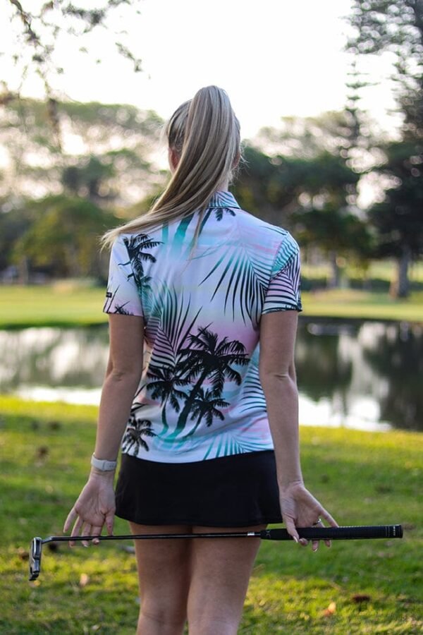 CA Ladies Funky Golf Shirt | Summer Palms - Image 2