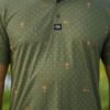 CA Statement Golf Shirt | Olive & Gold - Image 5