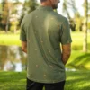 CA Statement Golf Shirt | Olive & Gold - Image 2