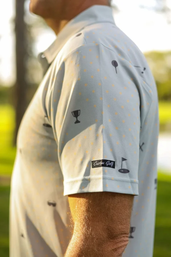 CA Statement Golf Shirt | Grey & Charcoal - Image 3