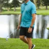 CA Statement Golf Shirt | Teal & Orange - Image 4
