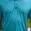 CA Statement Golf Shirt | Teal & Orange - Image 5