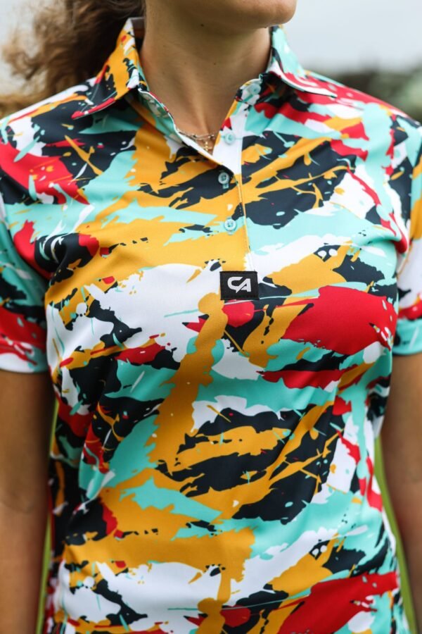 CA Ladies Funky Golf Shirt | Splashes & Smudges - Image 6