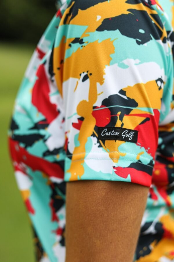 CA Ladies Funky Golf Shirt | Splashes & Smudges - Image 4