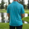 CA Statement Golf Shirt | Teal & Orange - Image 2