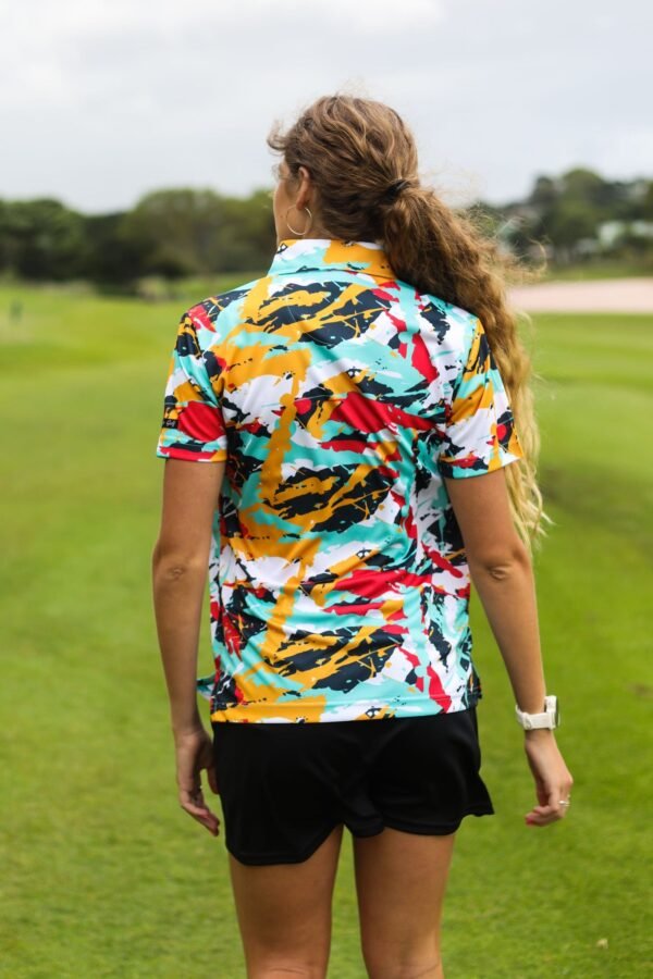 CA Ladies Funky Golf Shirt | Splashes & Smudges - Image 3