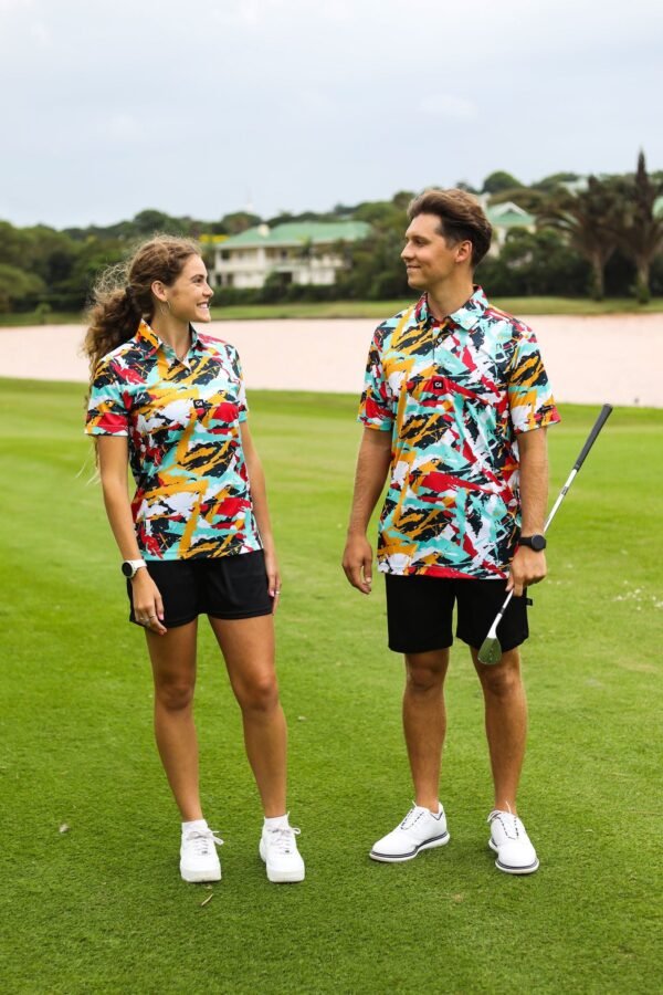 CA Ladies Funky Golf Shirt | Splashes & Smudges - Image 2