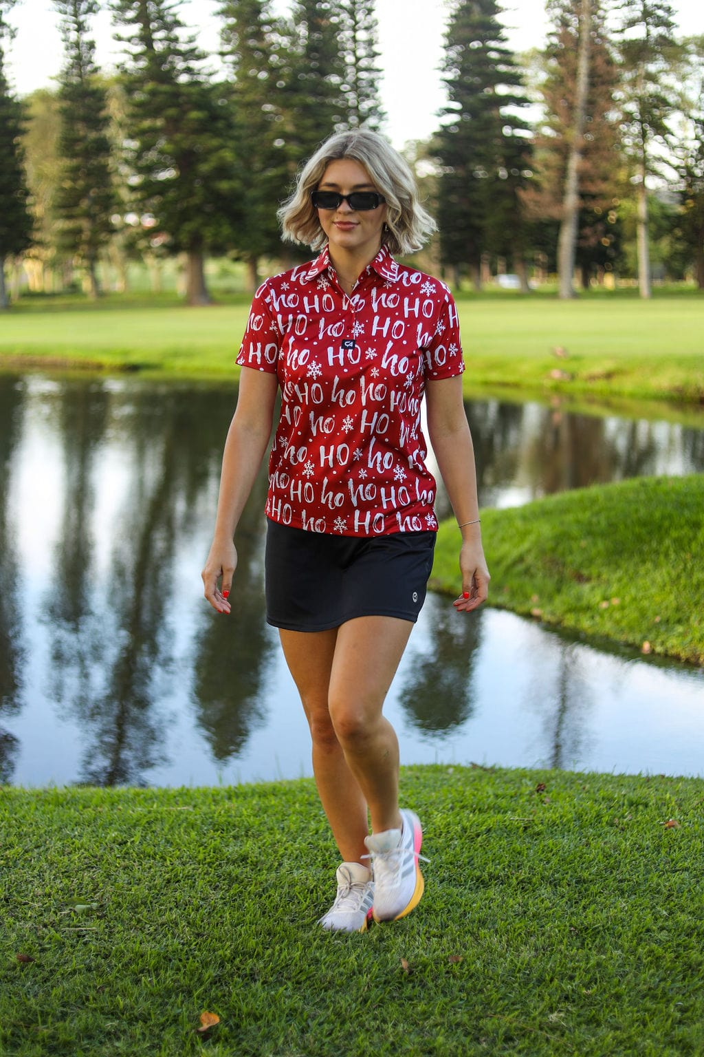 CA Ladies Funky Golf Shirt | Frosty Christmas - Image 4