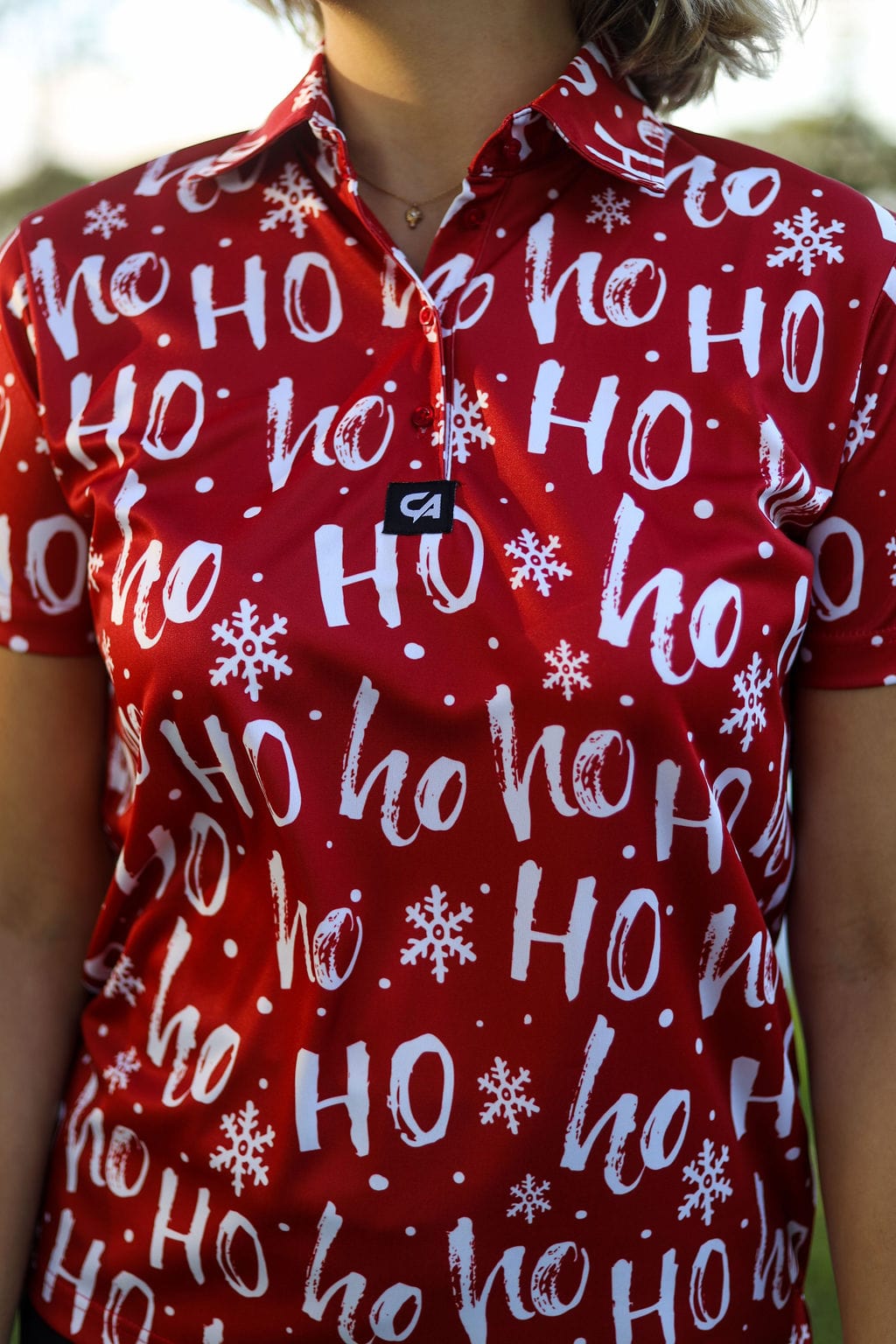 CA Ladies Funky Golf Shirt | Frosty Christmas - Image 5