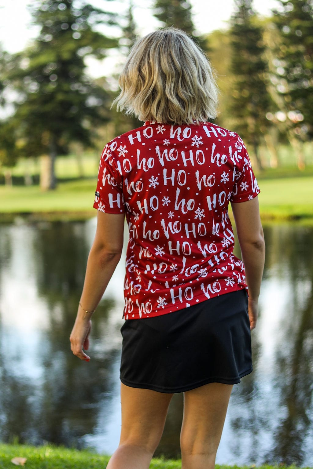 CA Ladies Funky Golf Shirt | Frosty Christmas - Image 2