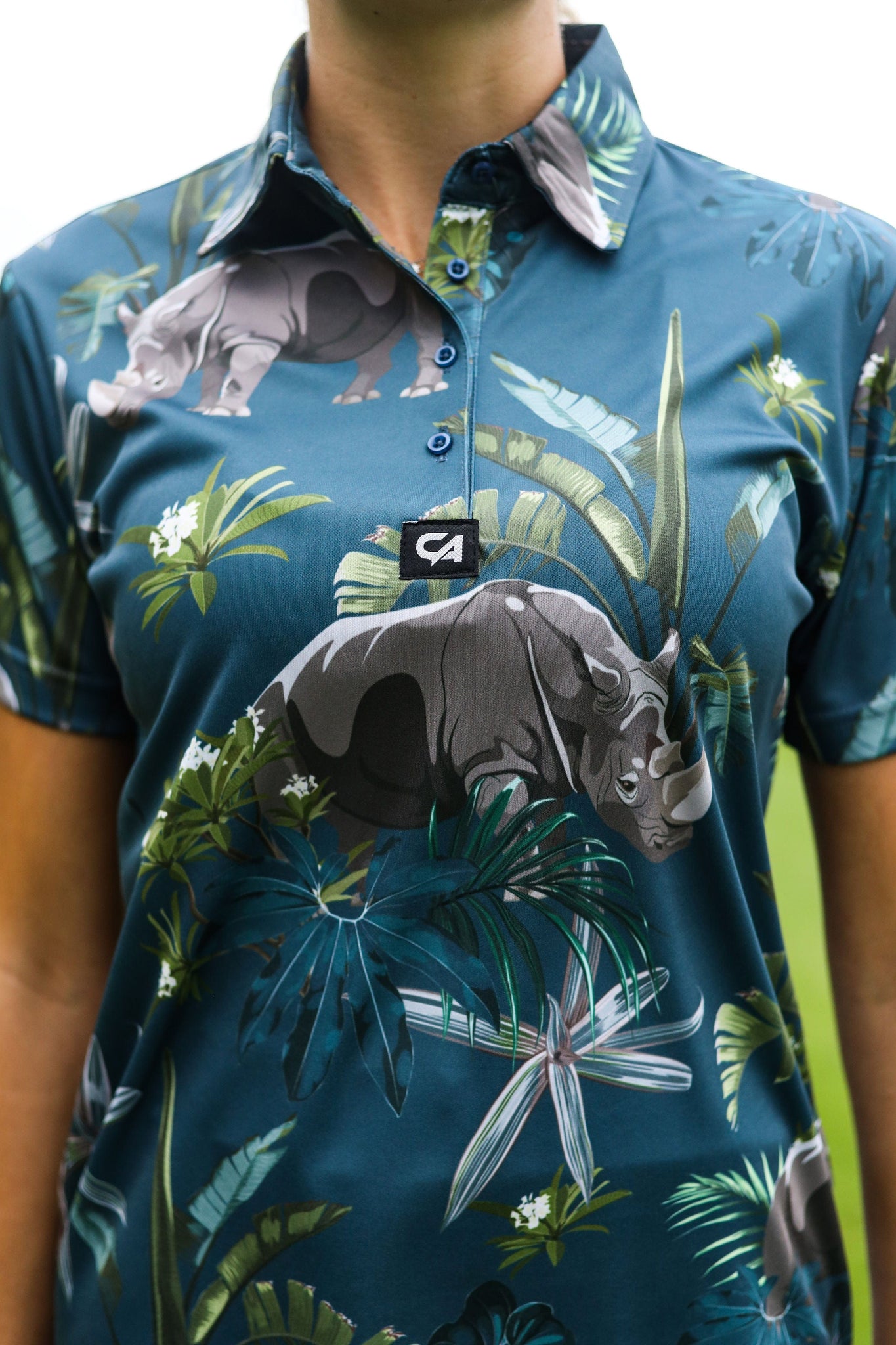 CA Ladies Funky Golf Shirt | Rhino's In The Wild - Image 6