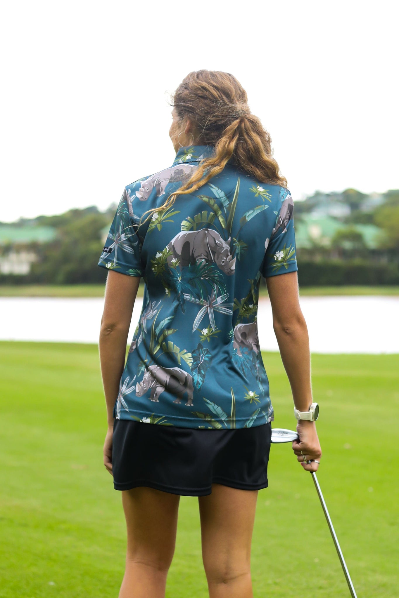 CA Ladies Funky Golf Shirt | Rhino's In The Wild - Image 3