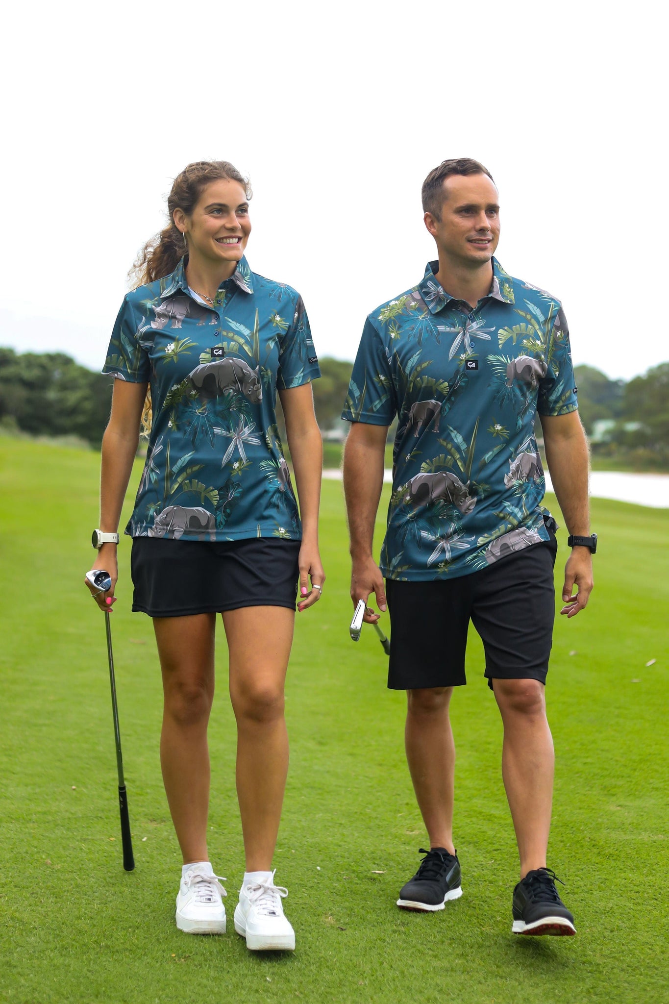 CA Ladies Funky Golf Shirt | Rhino's In The Wild - Image 2