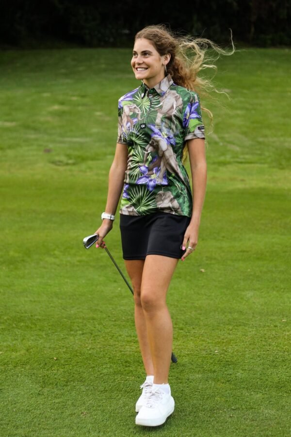 CA Ladies Funky Golf Shirt | African Elephants - Image 5